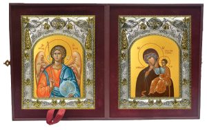 Складень Ангел Хранитель и Ватопедская икона Божией Матери