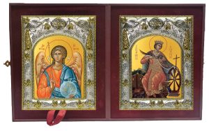 Складень Ангел Хранитель и Екатерина великомученица