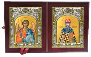 Складень Ангел Хранитель и Павел, епископ Коломенский и Каширский