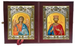 Складень Ангел Хранитель и Константин равноапостольный царь