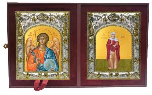 Складень Ангел Хранитель и Фекла Иконийская
