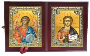 Складень Ангел Хранитель и Господь Вседержитель