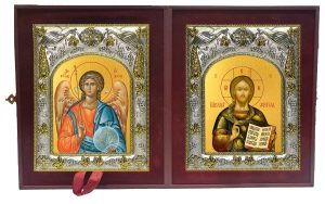 Складень Ангел Хранитель и Господь Вседержитель