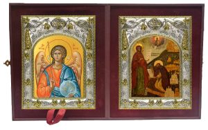 Складень Ангел Хранитель и Трифон Вятский