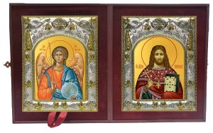 Складень Ангел Хранитель и Платон священномученик