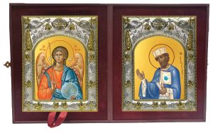 Складень Ангел Хранитель и Константин равноапостольный царь