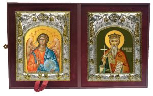 Складень Ангел Хранитель и Владимир равноапостольный Великий князь
