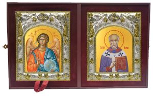Складень Ангел Хранитель и Мартин Милостивый, Турский, епископ