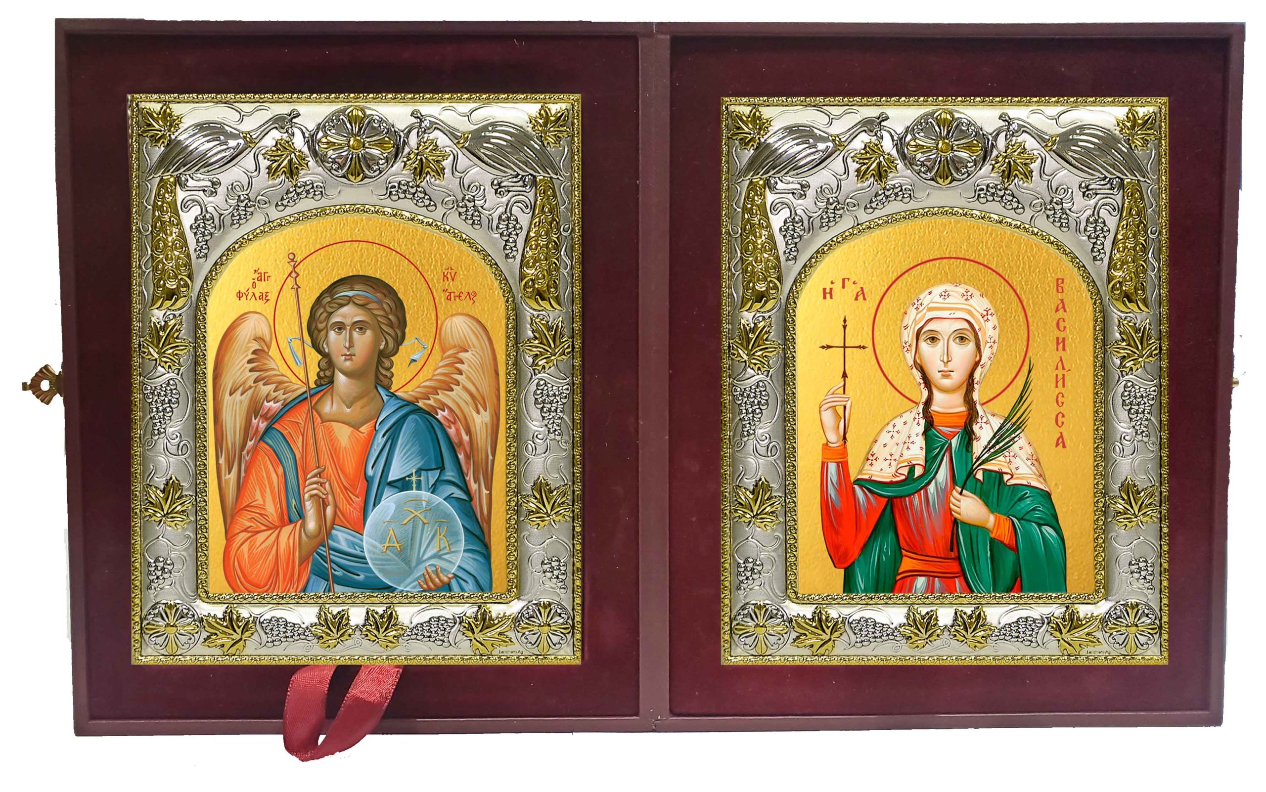 Складень Ангел Хранитель и Василисса Никомидийская, мученица