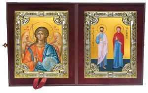 Складень Ангел Хранитель и Иоаким и Анна праведные богоотцы