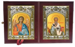 Складень Ангел Хранитель и Тимофей, епископ Проконесский