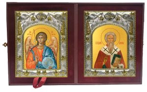 Складень Ангел Хранитель и Антипа Пергамский, епископ, священномученик