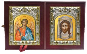 Складень Ангел Хранитель и Спас Нерукотворный