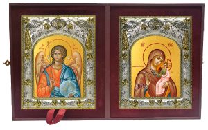Складень Ангел Хранитель и Седмиезерская икона Божией Матери