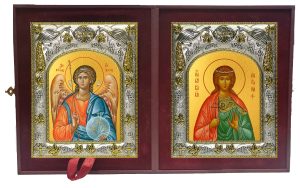 Складень Ангел Хранитель и Анастасия Романова страстотерпица