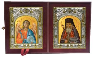 Складень Ангел Хранитель и Лука святитель, исповедник, архиепископ Крымский