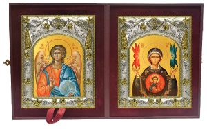Складень Ангел Хранитель и Знамение икона Божией Матери