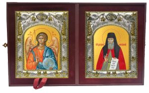 Складень Ангел Хранитель и Феодор (Фёдор) Санаксарский праведный