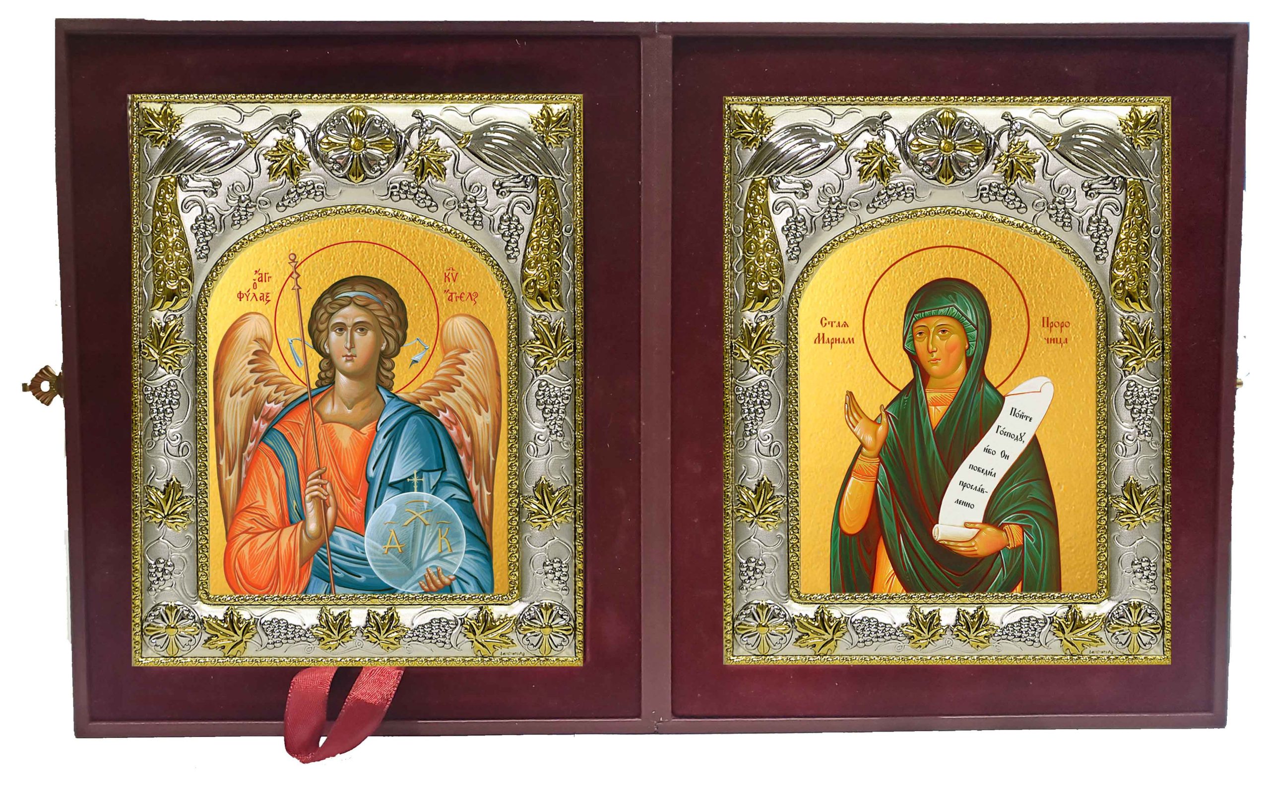 Складень Ангел Хранитель и Мариам пророчица