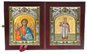 Складень Ангел Хранитель и Феодора Цареградская преподобная