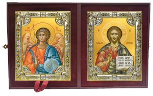 Складень Ангел Хранитель и Господь Вседержитель