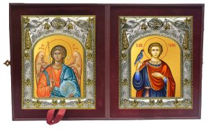 Складень Ангел Хранитель и Трифон мученик
