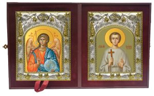 Складень Ангел Хранитель и Иоанн (Иван) Киевский, Печерский, мученик