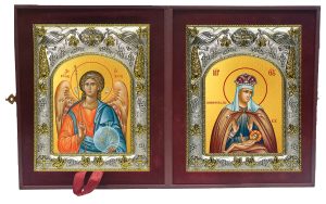 Складень Ангел Хранитель и Умиление, икона Божией Матери
