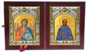 Складень Ангел Хранитель и Рустик Парижский священномученик