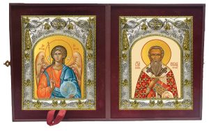 Складень Ангел Хранитель и Кирилл Гортинский, епископ