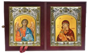 Складень Ангел Хранитель и Владимирская икона Божией Матери