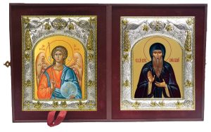 Складень Ангел Хранитель и Олег Брянский благоверный князь