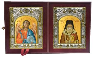Складень Ангел Хранитель и Мелетий епископ Рязанский и Зарайский, святитель
