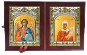 Складень Ангел Хранитель и Мария Кесарийская (Палестинская), мученица