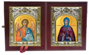 Складень Ангел Хранитель и Аполлинария Святая преподобная