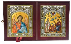Складень Ангел Хранитель и Беседная икона Божией Матери