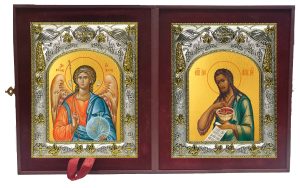 Складень Ангел Хранитель и Иоанн (Иван) Предтеча, Креститель Господень