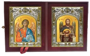 Складень Ангел Хранитель и Иоанн (Иван) Предтеча, Креститель Господень