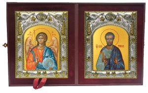 Складень Ангел Хранитель и Трофим апостол от семидесяти