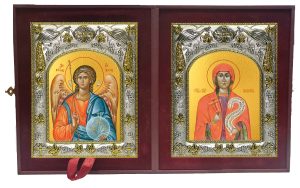 Складень Ангел Хранитель и Параскева Пятница мученица