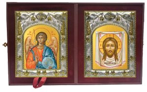 Складень Ангел Хранитель и Спас Нерукотворный