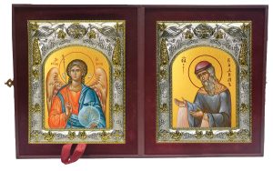 Складень Ангел Хранитель и Вадим Персидский архимандрит, преподобномученик