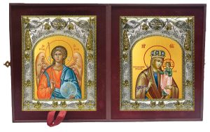 Складень Ангел Хранитель и Призри на смирение, икона Божией Матери