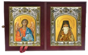 Складень Ангел Хранитель и Севастиан Карагандинский (Фомин) Преподобноисповедник