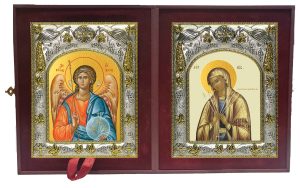 Складень Ангел Хранитель и Умягчение злых сердец, икона Божией Матери