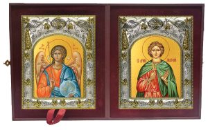 Складень Ангел Хранитель и Анатолий Никомедийский мученик