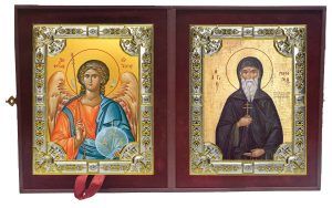 Складень Ангел Хранитель и Патапий Египетский преподобный