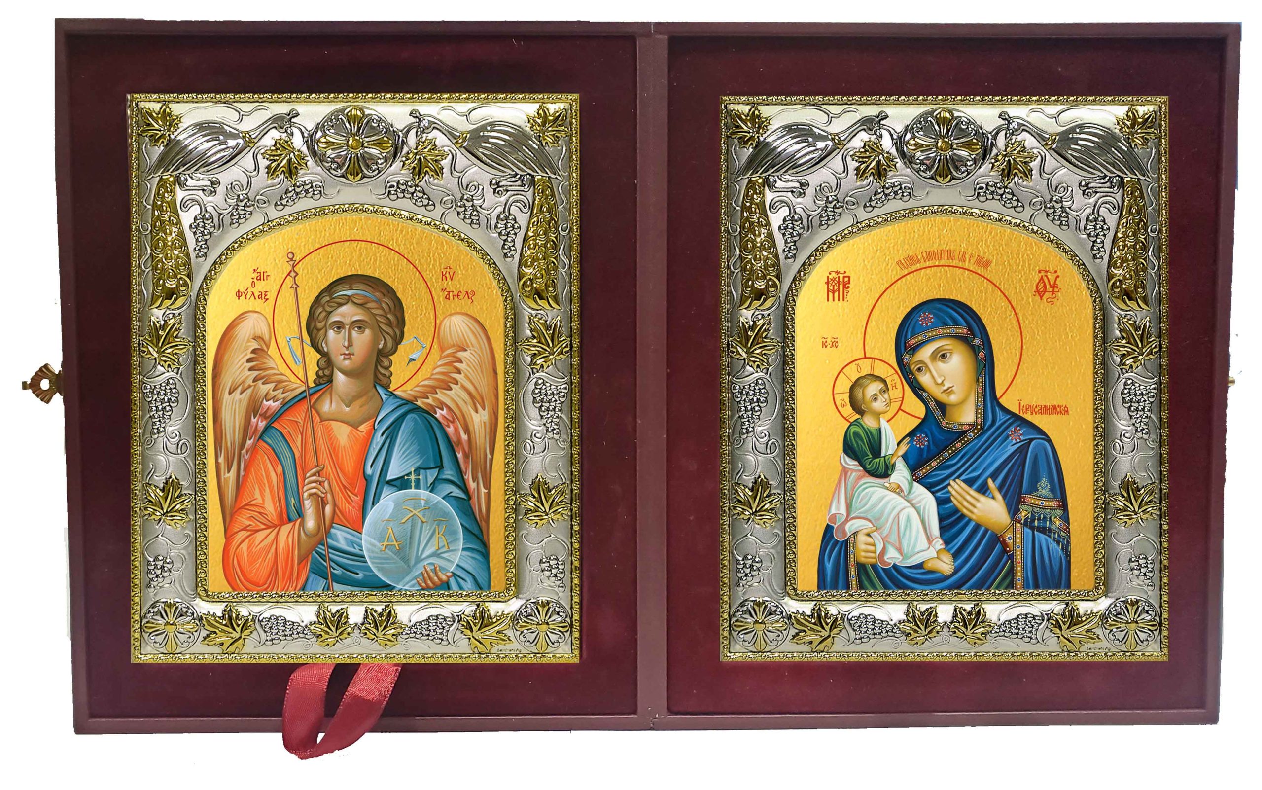 Складень Ангел Хранитель и Иерусалимская икона Божией Матери