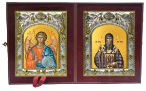 Складень Ангел Хранитель и Дионисий Суздальский святитель