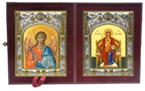 Складень Ангел Хранитель и Державная икона Божией Матери